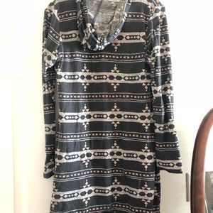 Aztec hooded cardigan